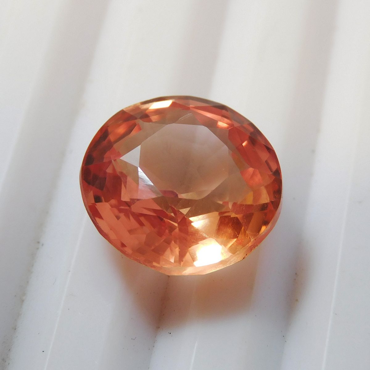 10.00 Ct Round Cut Natural Padparadscha Sapphire CERTIFIED Loose Gemstone