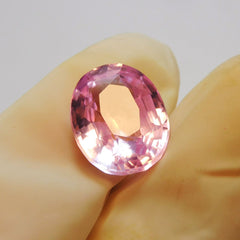 10 Ct Oval Cut Natural Padparadscha Sapphire CERTIFIED Premium Quality Gemstone