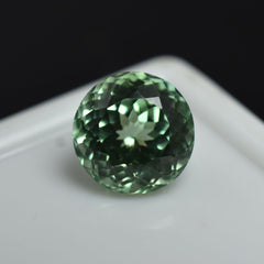 Round Cut Natural Bluish Green Sapphire 4.95 Carat CERTIFIED Loose Gemstone