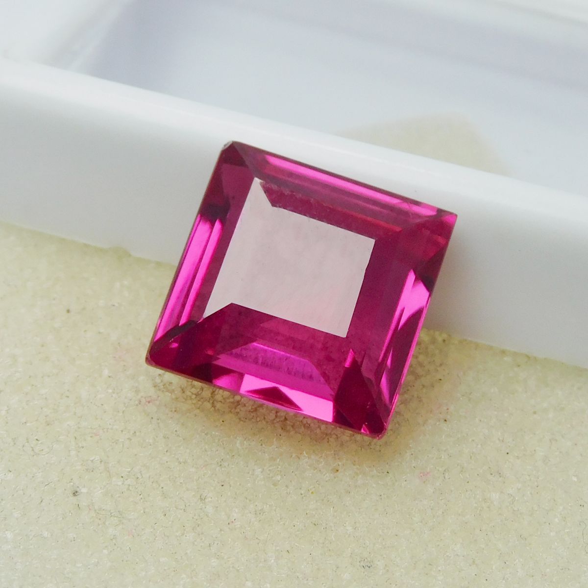 18.00 Ct Square Cut Pink Ruby Natural CERTIFIED Loose Gemstone For Ring