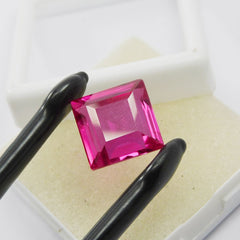 18.00 Ct Square Cut Pink Ruby Natural CERTIFIED Loose Gemstone For Ring