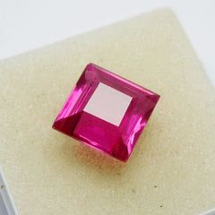 18.00 Ct Square Cut Pink Ruby Natural CERTIFIED Loose Gemstone For Ring