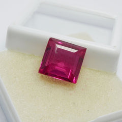 18.00 Ct Square Cut Pink Ruby Natural CERTIFIED Loose Gemstone For Ring