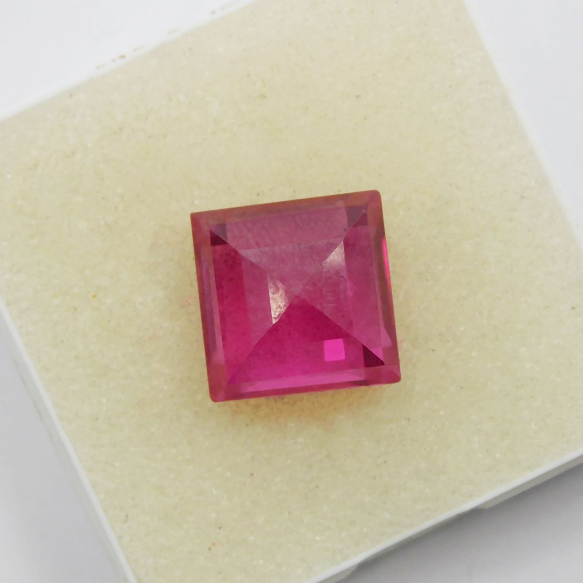 18.00 Ct Square Cut Pink Ruby Natural CERTIFIED Loose Gemstone For Ring