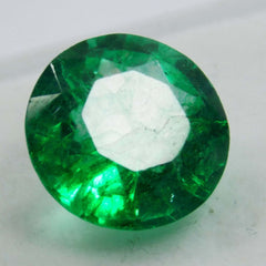 5.30 Ct Natural CERTIFIED Emerald Brilliant Round Green Colombian Loose Gemstone