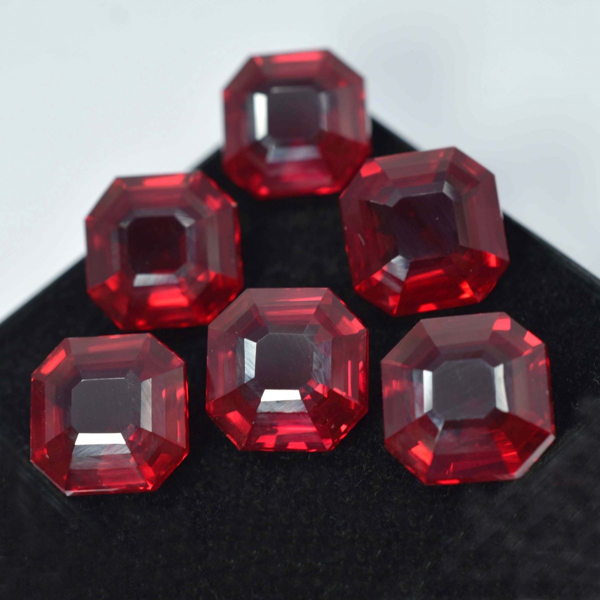 54.30 Ct Natural Ruby Red Square Cut Rare CERTIFIED Loose Gemstone Pair