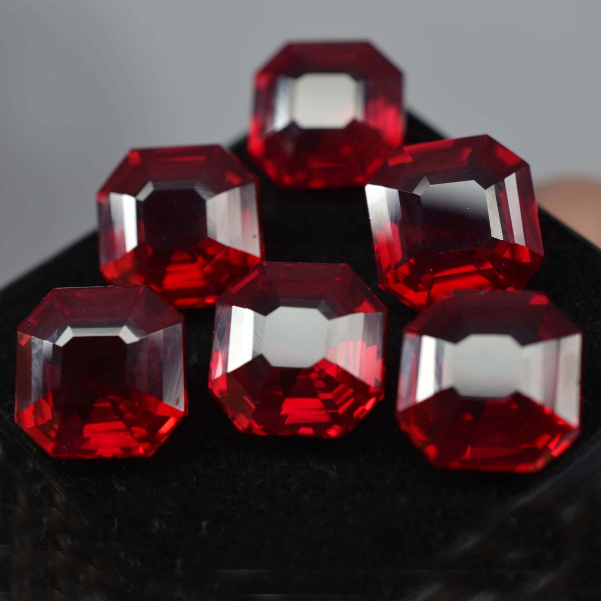 54.30 Ct Natural Ruby Red Square Cut Rare CERTIFIED Loose Gemstone Pair