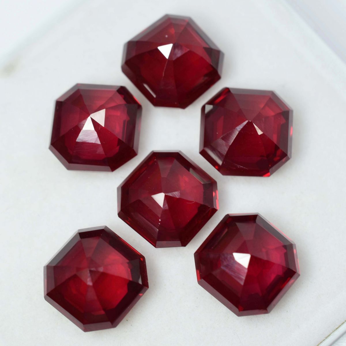 54.30 Ct Natural Ruby Red Square Cut Rare CERTIFIED Loose Gemstone Pair