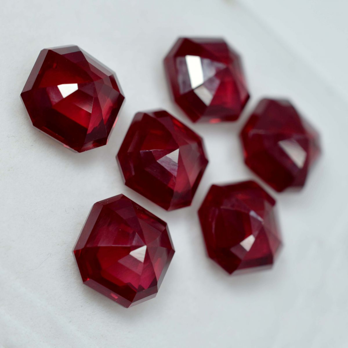 54.30 Ct Natural Ruby Red Square Cut Rare CERTIFIED Loose Gemstone Pair