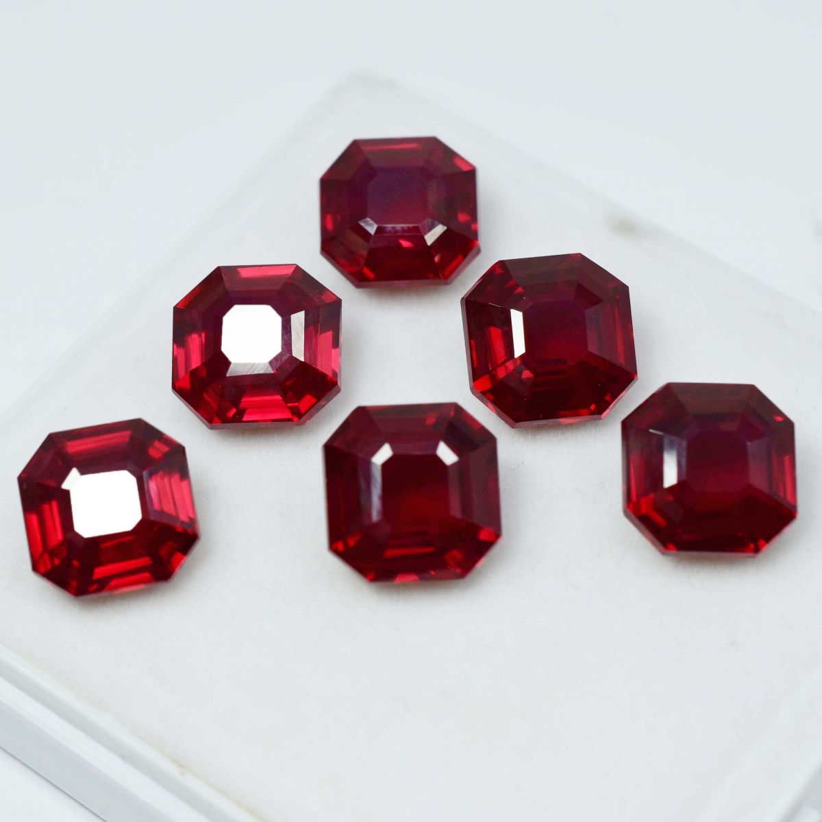 54.30 Ct Natural Ruby Red Square Cut Rare CERTIFIED Loose Gemstone Pair