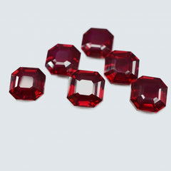 54.30 Ct Natural Ruby Red Square Cut Rare CERTIFIED Loose Gemstone Pair