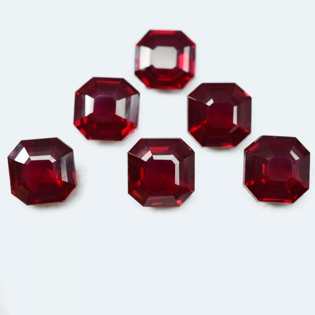 54.30 Ct Natural Ruby Red Square Cut Rare CERTIFIED Loose Gemstone Pair