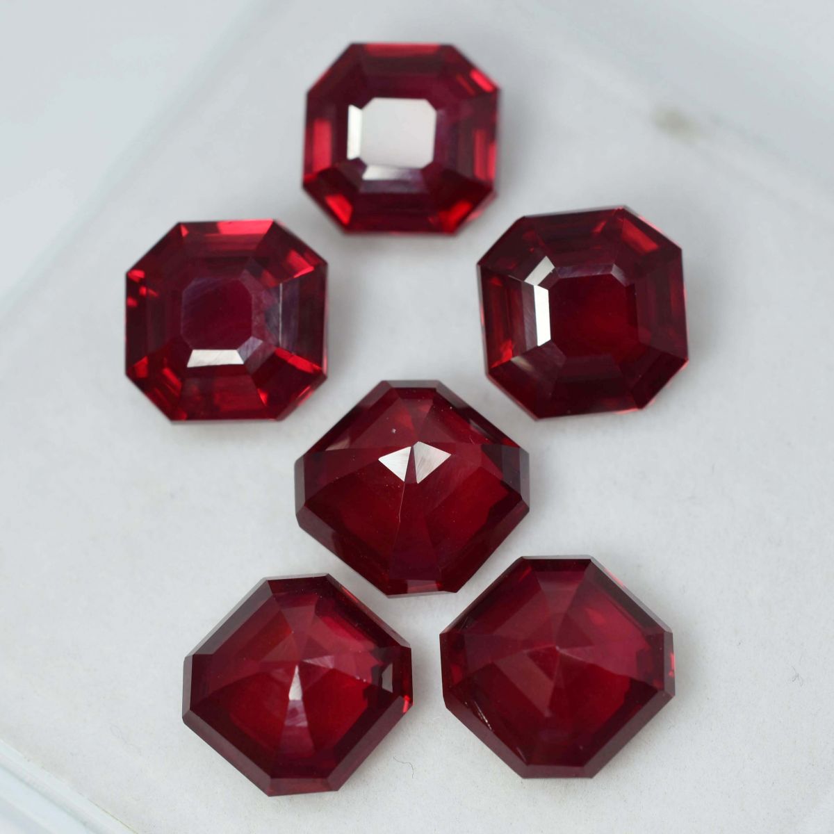 54.30 Ct Natural Ruby Red Square Cut Rare CERTIFIED Loose Gemstone Pair