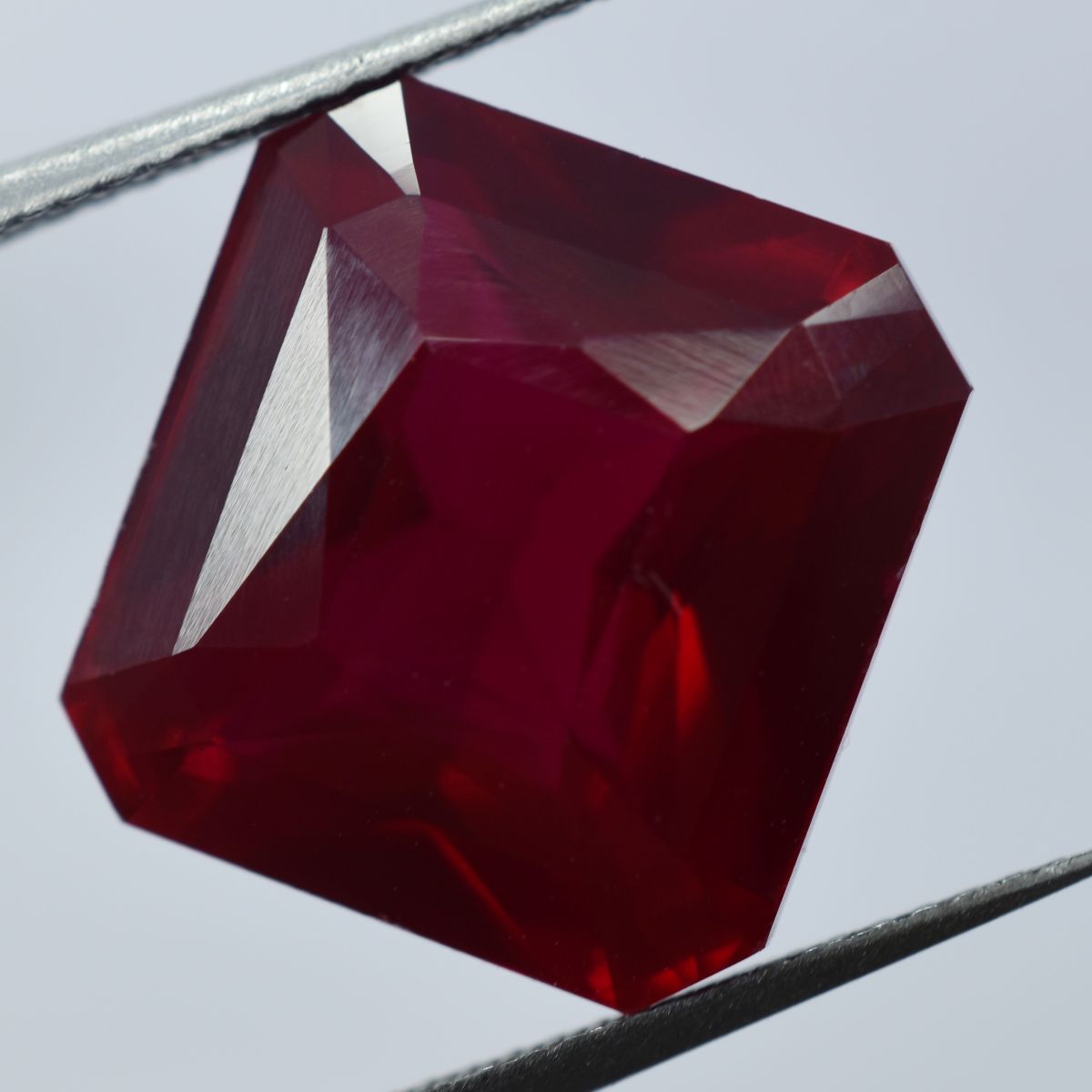 Square Cut Bloody Red 14.05 Ct Natural Ruby CERTIFIED Loose Gemstone Ring Size