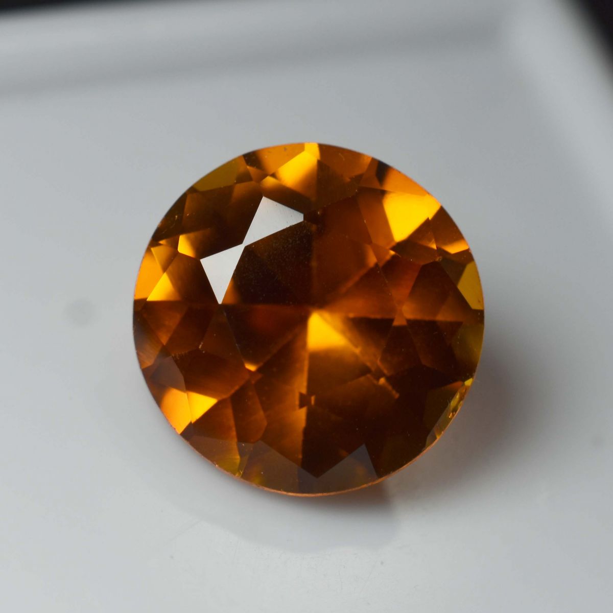 CERTIFIED Stunning 7.40 Ct Round Cut Natural Orange Color Sapphire Gemstone