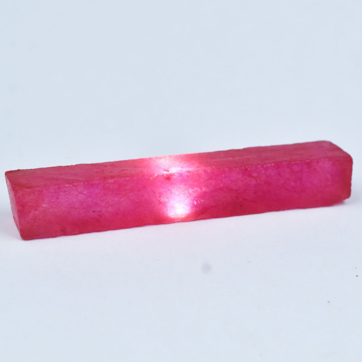 Red Ruby Dyed Rough 72.80 Carat Uncut Raw Natural Loose Gemstone CERTIFIED