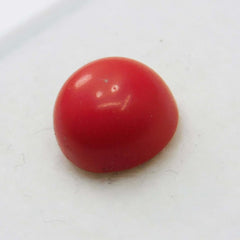 2.50 Ct Natural Italian Red Coral Loose Gemstone Cabochon Round Cut CERTIFIED