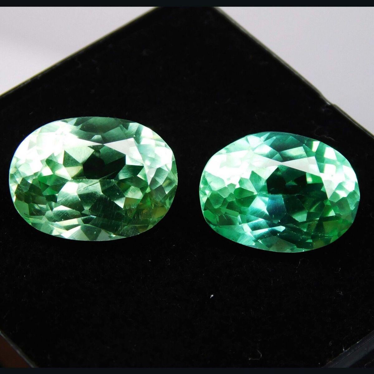 16 Ct Natural Grandidierite Oval Cut Bluish Green CERTIFIED Loose Gemstone Pair