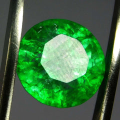 5.70 Ct Natural GREEN Emerald Loose Gemstone ROUND Shape CERTIFIED