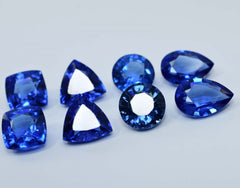 72.44 Ct Natural Tanzanite Blue Mix Shape CERTIFIED Loose Gemstone 8 Pcs Lot