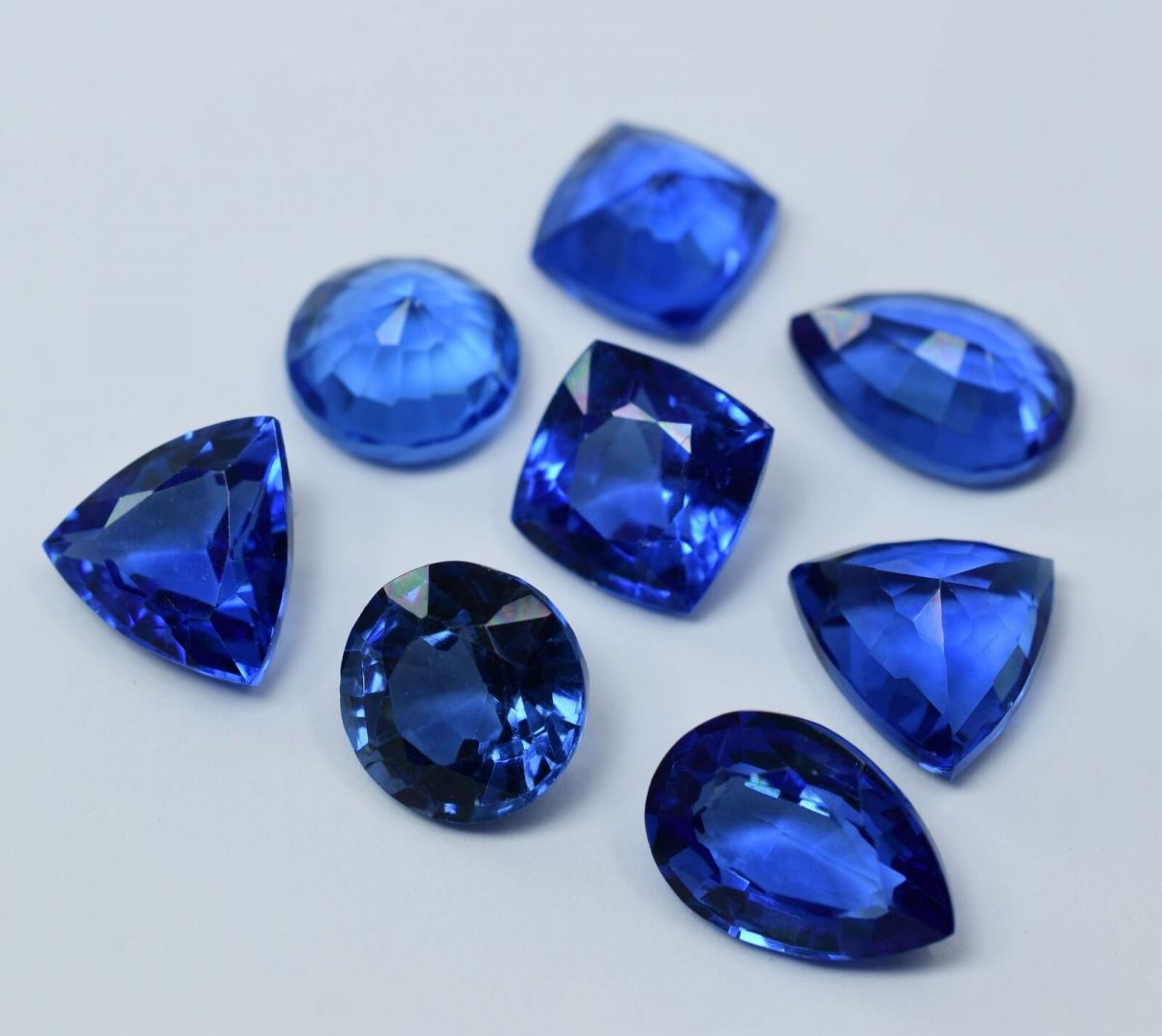 72.44 Ct Natural Tanzanite Blue Mix Shape CERTIFIED Loose Gemstone 8 Pcs Lot