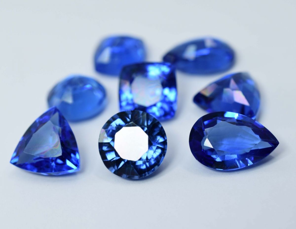 72.44 Ct Natural Tanzanite Blue Mix Shape CERTIFIED Loose Gemstone 8 Pcs Lot