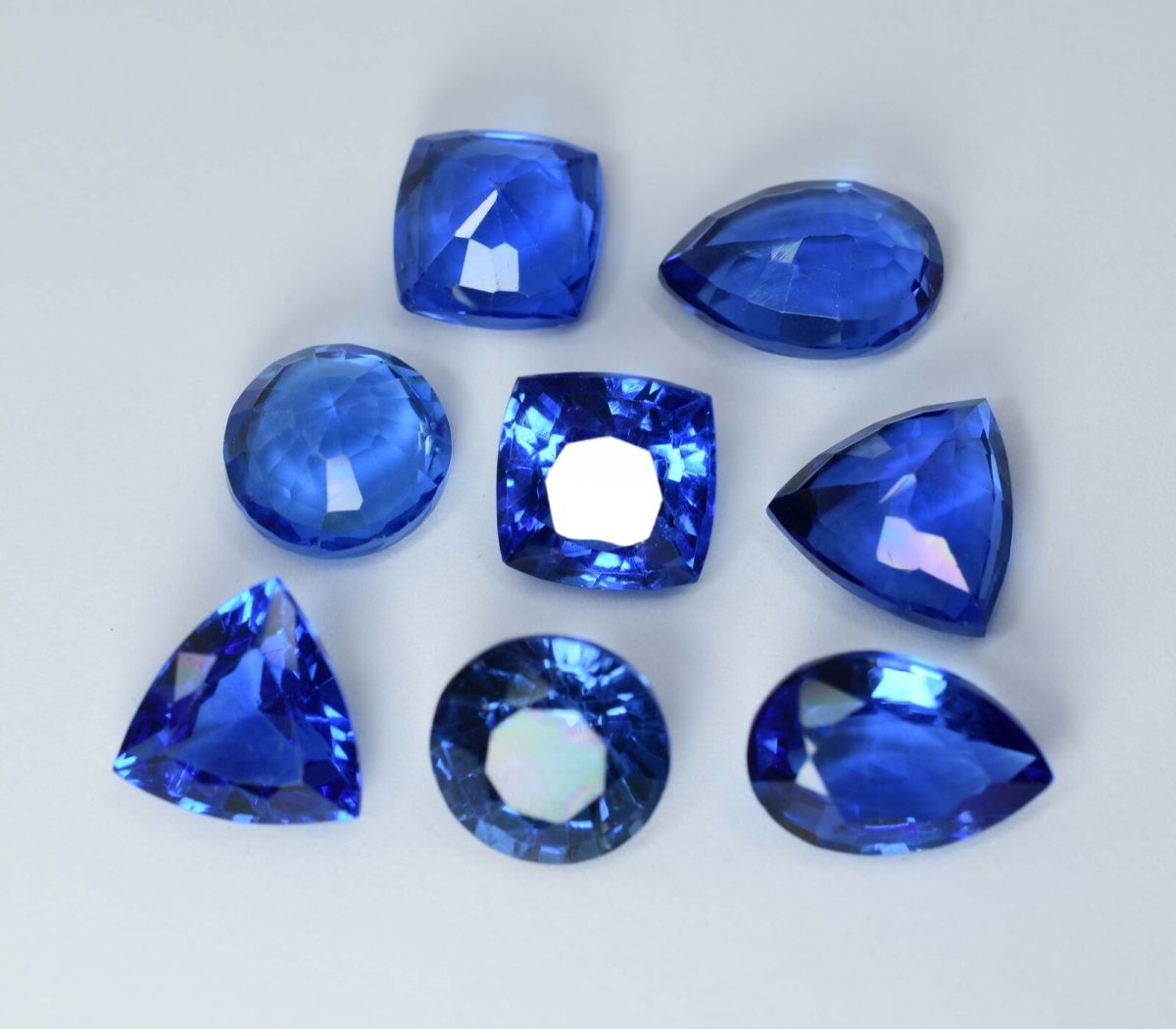 72.44 Ct Natural Tanzanite Blue Mix Shape CERTIFIED Loose Gemstone 8 Pcs Lot