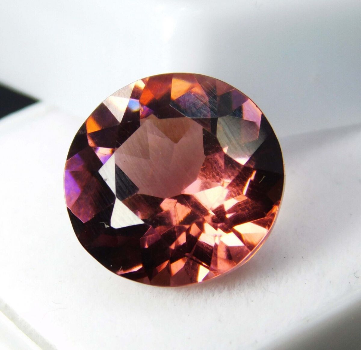 CYBER MONDAY, 8.66 Ct Natural Sapphire CERTIFIED Padparadscha Round Cut Gemstone