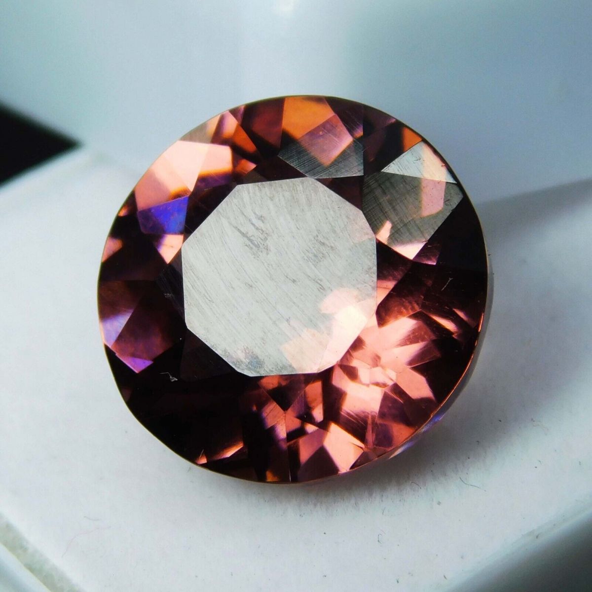 CYBER MONDAY, 8.66 Ct Natural Sapphire CERTIFIED Padparadscha Round Cut Gemstone