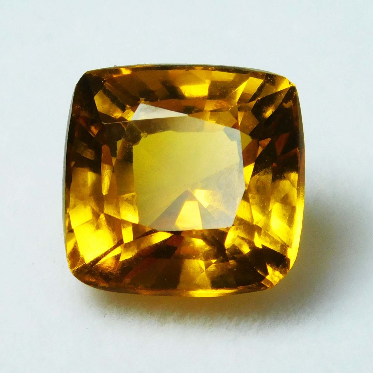 9.20 Carat Natural Sapphire Yellow Color Cushion Shape CERTIFIED Loose Gemstone