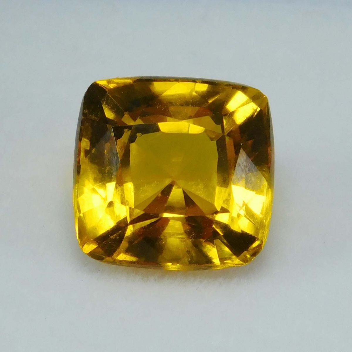 9.20 Carat Natural Sapphire Yellow Color Cushion Shape CERTIFIED Loose Gemstone