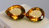 Natural Color Change Alexandrite Pear Cut 16.9 Ct CERTIFIED Loose Gemstones Pair