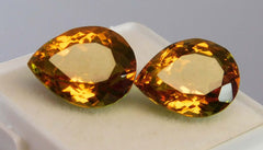 Natural Color Change Alexandrite Pear Cut 16.9 Ct CERTIFIED Loose Gemstones Pair