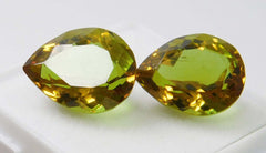 Natural Color Change Alexandrite Pear Cut 16.9 Ct CERTIFIED Loose Gemstones Pair