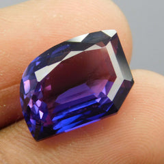 7.65 Ct Fancy Cut Extremely Rare Natural Purple Tanzanite CERTIFIED Loose Gem