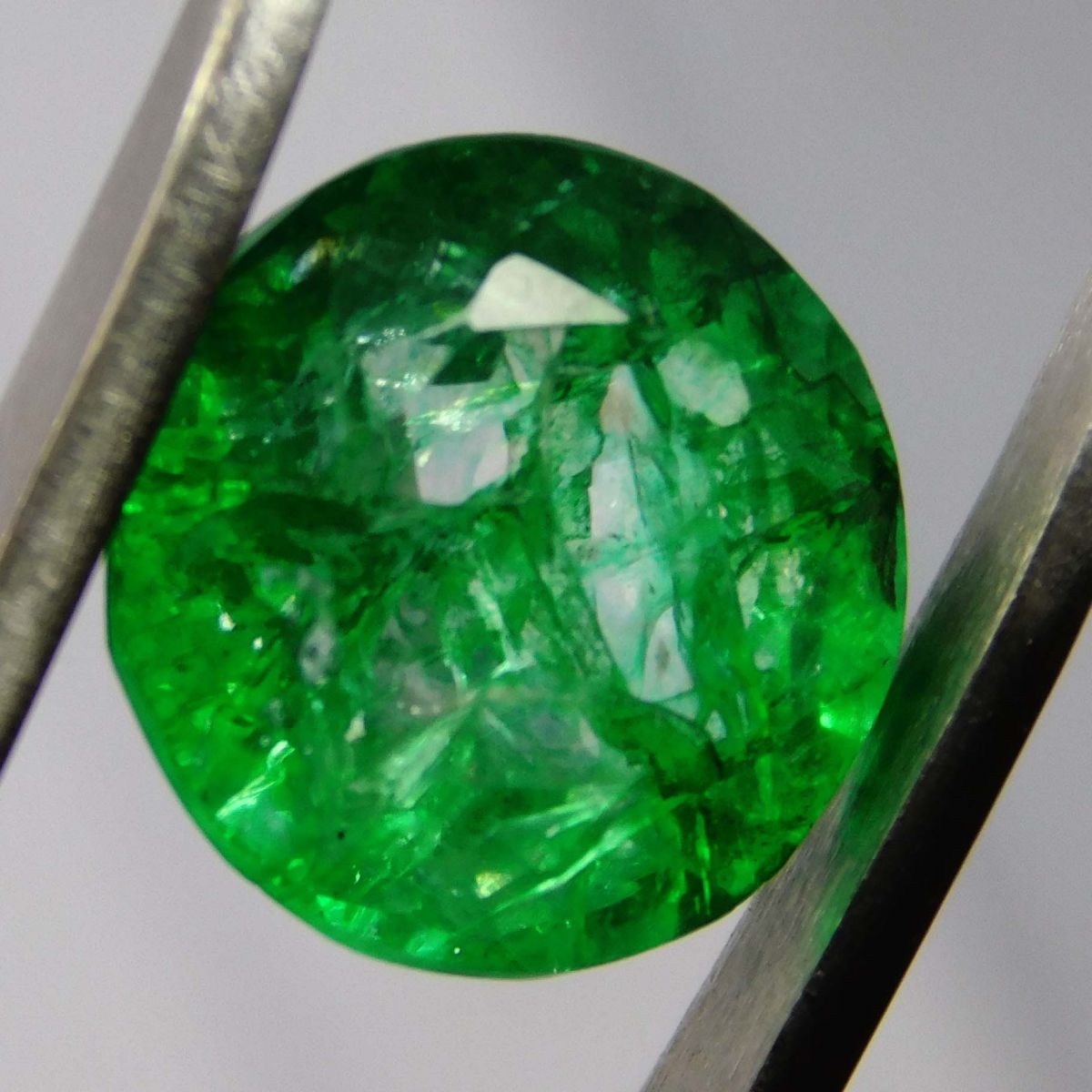 6.32 Ct Natural CERTIFIED Emerald Round Cut Rare Green Colombian Loose Gemstone