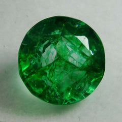 6.32 Ct Natural CERTIFIED Emerald Round Cut Rare Green Colombian Loose Gemstone