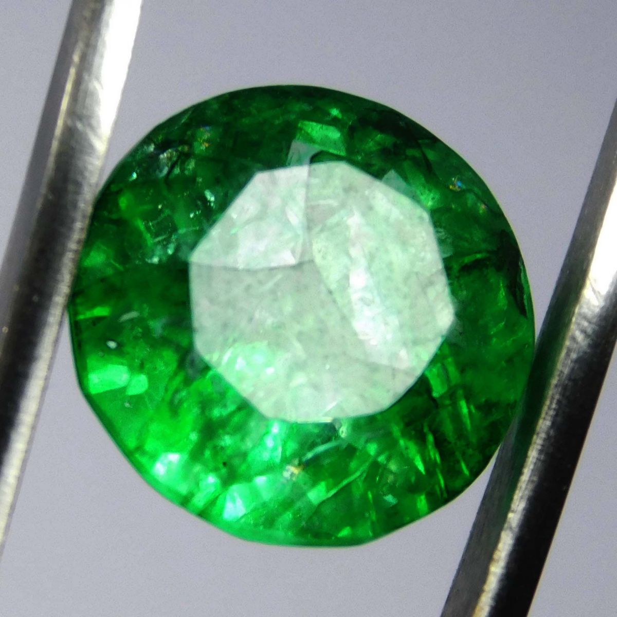 6.32 Ct Natural CERTIFIED Emerald Round Cut Rare Green Colombian Loose Gemstone