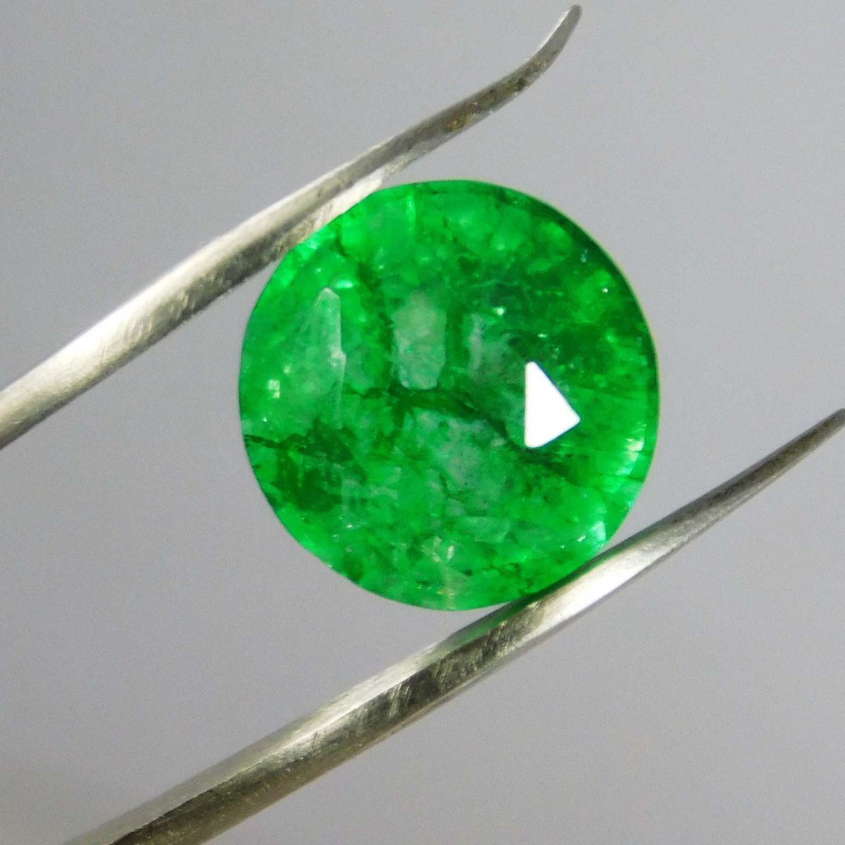 CERTIFIED 6.52 Ct Natural Emerald Round Cut Green Colombian Loose Gemstone