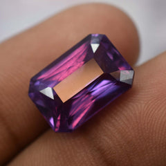 10.45 Ct Natural Alexandrite Color Change Emerald Cut CERTIFIED Loose Gemstone