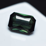 Sapphire 11.05 Ct Natural Emerald Cut Deep Green CERTIFIED Loose Gemstone