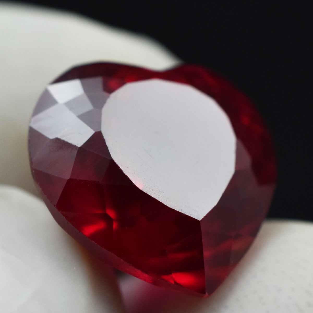 Certified Heart Cut Natural Ruby Gemstone from Burma – Deep Red Loose Stone

