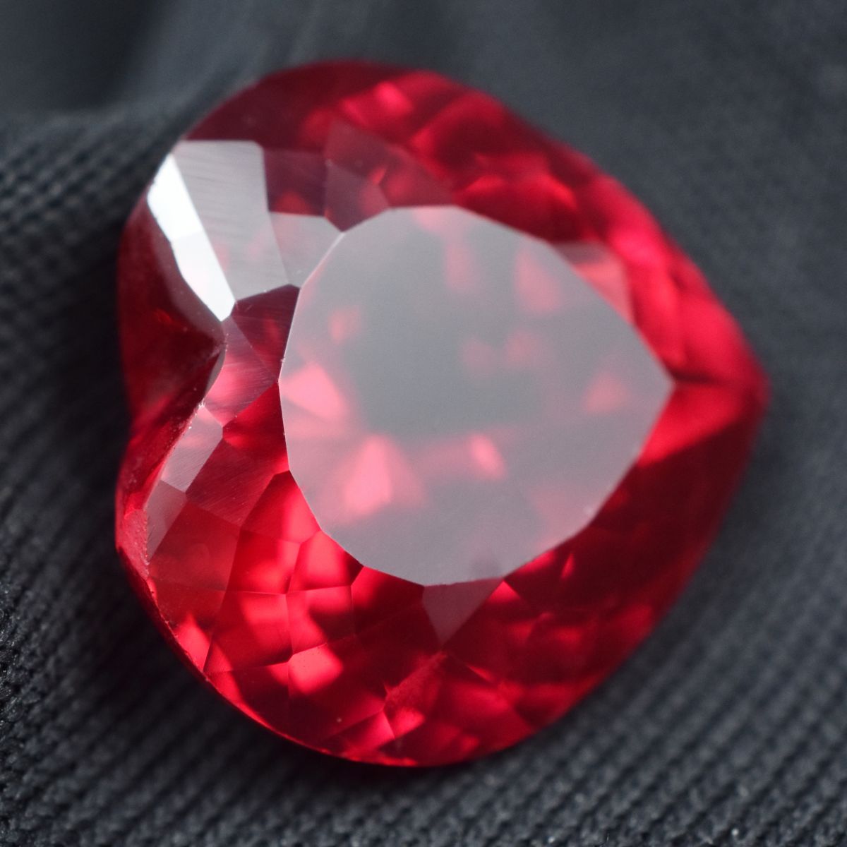 Burmese Ruby Heart Cut – Natural Deep Red Gemstone Loose Piece


