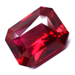 10.80 Ct NATURAL Stunning RED Ruby Emerald Shape CERTIFIED Rare Loose Gemstone