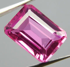 Finest Quality, Natural PINK Sapphire Emerald 10.56 Ct CERTIFIED Loose Gemstone