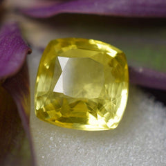 10.10 Ct Natural Yellow Sapphire Square Cushion Shape Loose Gemstone CERTIFIED