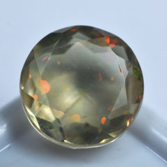 Opal Round Cut Natural Ethiopian Multi-Color 5.35 Ct CERTIFIED Loose Gemstone