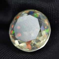 Opal Round Cut Natural Ethiopian Multi-Color 5.35 Ct CERTIFIED Loose Gemstone