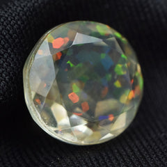 Opal Round Cut Natural Ethiopian Multi-Color 5.35 Ct CERTIFIED Loose Gemstone