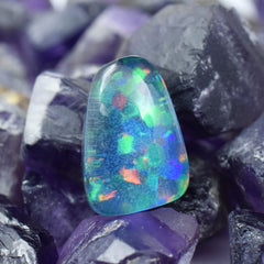 6.65 Carat Natural Multi-Color Opal Fancy Cut Loose Gemstone CERTIFIED